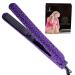 Royale Ionic Flat Iron Luxury Ceramic Tourmaline 2 in 1 Hair Straightener & Curler + Predire Robe - Single Pass Floating Plates Anti-Frizz 1" (Purple Leopard)