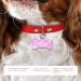 Ibera Gifts - Personalized Bone-Shaped Pendants for Medium to Large Dogs & Cats - Custom Engraved Dog Collars & Name Tags (Pink Heart) - Buy Online on GoSupps.com