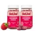 BeLive Elderberry Gummies with Zinc and Vitamin C - Immune Support Supplement with Vitamin D A E B12 - Gummies for Healthy Bones & Teeth Vegan Keto & Non-GMO - Raspberry Flavor | 2-Pack 2 Pack