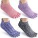 HABITER Women's Toe socks Cotton Lightweight No Show Five Fingers Running Socks 4 Pack Dye-multicoloured