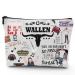 Western Cowboy Inspired Morgan Makeup Bag with Bullhead Wallen Design Toiletry Bag Perfect Country Music Merch Gift black
