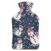 Snowman Hot Water Bottle With Cover Plush Bed Bottle Hand Warmer For Adults And Children 26.5X15.3cm