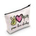 WZMPA Donkey Lovers Cosmetic Bag Zipper Pouch for Animal Lovers Gift Peace Donkey