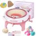Knitting Machine 48 Needles Smart Knitting Loom Machine with Row Counter Knitting Rotating Double Knit Loom Machine Kit for Adults/Kids DIY Knit Scarf Hat Sock(Brown) 48 brown
