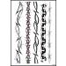 GS912 Tattoo 8.2''X5.7'' Barbed wire chain Cartoon Large Tattoos Temporary 3D Body Arm Tattoo American Old School Sticker for Men Women Tattoo Fake