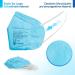 Virshields FFP2 Mundsprung Mask - 5-Layer Protection PFE 94% VFE 99.99% EN 149 Certified Breathing Protection Made in EU Available in 10-Pack Blue  - Buy Online on GoSupps.com