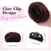 REECHO 2 PCS Mini Claw Clip in Messy & Cat Ears Hair Bun Extensions Wig Accessory Updo Hairpieces for Women Girls (Pack of 2-3" Straight Burgundy) Pack of 2 - 3" Straight Burgundy - Buy Online on GoSupps.com