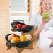 Fruit Bowl for Kitchen Counter 2 Tier Countertop Fruit Basket - Food Server Display Stand Candy Dish Shelves Fruit Bowl for Kitchen Counter Laoxi Malachite Green Double Layer - Buy Online on GoSupps.com
