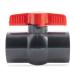 VIALIA PVC ball tap with double union buffe 50mm shut-off tap on both sides with adhesive muffles for gluing and screwing with PVC pipes for pool and pond construction aquaristics 50 mm