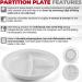 Providence Spillproof Partitioned Plate - 9 White - BPA-Free and Dishwasher Safe - Buy Online on GoSupps.com