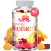 Probiotic Gummies Sugar Free- 3 Billion CFU Reduce Gas Bloating - Probiotics for Women Kids and Mens Probiotic- Bacillus Coagulans- Natural Vegan Vegetarian Kosher Halal 90 Gummy Probiotics