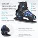 DUWIN Adjustable Ice Hockey Skates | Black Blue XL | For Boys Girls Youth Men Women Beginners | Size (8-10) Women's / (7-9) Men's - Buy Online on GoSupps.com