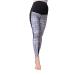 Maternity Zigzag Leggings Over Bump Multicoloured Print Leggings No See Through Maternity Leggings Chevron Print Pregnancy Yoga Wear (L Black & White) L Black & White