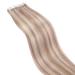 Ugeat Tape Extensions | Blonde & Ash Brown | Real Hair | 50cm 20 Pieces #18/613 | Invisible Tape Extensions - Buy Online on GoSupps.com