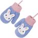 Girls Boys Cute Fox Knitting Short Full Finger Gloves Toddler Kids Winter Thermal Plush Lining Cycling Camping Gloves Mitten for 1-3 Yrs Blue/3d Rabbit - Buy Online on GoSupps.com