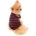 Paideful Summer Striped T-Shirt Vest for Small Dogs and Cats - Red | Breathable Cotton Tee for Chihuahua, Yorkshire | Boy Girl Puppy Clothes - Buy Online on GoSupps.com