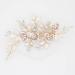 Upfrontier Wedding Bridal Hair Comb/Bridal Hair Accessory Flower Wedding Hair Pieces For Bride Hair Accessory (Rose Gold)