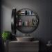 SDK Round Bathroom Mirror Cabinet - Black 50CM: Wall Storage & Medicine Cabinet with Slow-Close Wooden Frame - 3 Level Organization - Buy Online on GoSupps.com