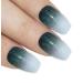 Bling Art False Nails Black Gel Ombre Ballerina Coffin 24 Artificial Nails Long Tips with Glue