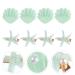 BaUpretty 8pcs Light Green Shell Hairpins for Kids | Alloy Hair Clips & Beach Accessories - Buy Online on GoSupps.com