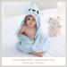 COOKY.D Bamboo Hooded Baby Bath Towel | Toddler Wearable Blanket | Animal Bathrobe Puppy Design | 75x75cm - Buy Online on GoSupps.com