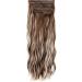 KARLOR Hair Extensions with Clips 4 Pieces Curly 50 cm Clip-In Extensions Synthetic Hair Like Real Hair Cheap Hair Pieces Wig Pieces Hair Extensions Long Curls Synthetic for Women (Brown-White) - Buy Online on GoSupps.com