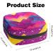Portable Women's Binding Bags | Menstrual Cup Bags for Teens & Women | Colorful Tampon Storage - Rosy Blue Red Watercolor Chevron Stripes - Buy Online on GoSupps.com