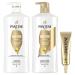 Pantene Shampoo, Conditioner and Hair Treatment Set, Daily Moisture Renewal for Dry Hair, Safe for Color-Treated Hair NEW Version