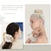 Jumbo Silk Stain Scrunchies for Women - Oversize Luxury Hair Ties - Milky White - Buy Online on GoSupps.com