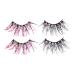 FRCOLOR 6 Pairs Fake Eyelashes Cosmetic Fake Lashes Colored Lash Adhesives False Eyelashes Segmented False Eyelashes Glitter Lashes Glitter Eye Lashes Faux Lashes Christmas Miss Fiber