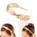 SALOCY Headbands Leaf Branch Bridal Hair Crown Head (Gold)