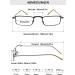 Lanomi Narrow Reading Glasses for Men & Women - Vintage Rectangle Metal Frame - 5-Piece Set - 2.5 Diopters - Lightweight Visual Aid - Buy Online on GoSupps.com