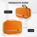 Homchen Hanging Travel Toiletry Bag Waterproof Portable Cosmetic Wash Bag | Men and Women | M Orange - Buy Online on GoSupps.com