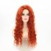 Fencca Auburn Long Curly Synthetic Wig for Women - Free Part Full Wavy Hair Replacement - Buy Online on GoSupps.com