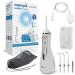 Waterpik oral shower wirelessly cordless advanced 4x essays printing area can be regulated (3.1 to 5.2 bar) via 3 pressure settings induction charging system white