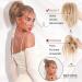 HMD Messy Bun Claw Clip Hair Piece for Women | Wavy Curly Chignon Updo Extension | Tousled Bun Ponytail Scrunchie (27/613) - 1PC - Buy Online on GoSupps.com