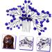 Beatifufu Bridal Wedding Comb Hair Insert Comb Bridal Hair Accessories Wedding Hair Comb Bridal Side Combs Women Hair Combs Blue Zircon Hair Comb Bride Wedding Headdress Bridal Headpieces - Buy Online on GoSupps.com