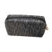 New Embroidered Sequin Makeup Bag with Large Capacity High Appearance Cute Portable Storage Bag Washing Bag (Black)