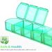 Extra Large 7-Day Pill Organizer 2 Pack - XL Weekly Pill Box with Jumbo Capacity - BPA Free - Blue+Green - Buy Online on GoSupps.com