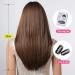 Oefei Brown Wigs for Women | Long Straight Synthetic Wig with Bangs | Heat-Resistant for Daily Wear Parties & Cosplay - Buy Online on GoSupps.com