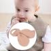 Shop Baby Teeth Wooden Ring | Soothing Bite Ring with Rabbit Ears Design | Safe Cotton Gauze - Peach Beige - Buy Online on GoSupps.com