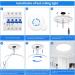 Shop Moonsea 36W LED Ceiling Lamp - Dimmable Flat Design with Remote Control | Ultra Thin Round Ceiling Light for Living Room Bedroom Children's Room & Bathroom - 3000-6500K 40cm - Buy Online on GoSupps.com