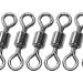 SF Fly Fishing Micro Swivels Stainless Steel Material Fishing Ball Bearing Swivels Hook line Connector Fishing Tackle Accessories 10LB-30LB Black Nickle 0.31in-8mm-20lb 25 Pcs
