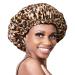 Bonnet Queen Afrian Drawstring Silk Bonnet Double Layer Satin Bonnet Reversible Hair Bonnet for Sleeping Night Sleep Cap for Curly hair Leopard