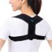 TYNOR Posture Corrector for Men & Women Adjustable Upper Back Brace for Neck Clavicle & Scoliosis Breathable Hunchback & Spine Corrector with Hook Loop Closure (Black One Size)