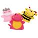 OSALADI 3Pcs Cartoon Baby Kids Bath Shower Gloves  Baby Bath Mitts  Shower Sponge Cute Animal Bath Scrubber Sponge Mitts for Baby Toddler Kids Bath And Shower (Bee  Hippopotamus  Unicorn) As Shown 2