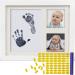 Baby Ink Hand and Footprint Kit  Handprint Picture Frame for Newborns (Safe Clean-Touch Ink Pad for Prints)  Best New Mom and Shower Gift  Foot Impression Photo Keepsake for Girls & Boys  (White)