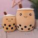 Kekeso Boba Plush Pillow Stuffed Toy | Soft Bubble Pearl Milk Tea Hugging Cushion | Brown Big Eyes | 35cm/13.77inch Gift Toy - Buy Online on GoSupps.com