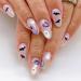 Halloween Press on Nails Short Almond Fake Nails Nude False Nails with Cute Ghosts and Pumpkins Pattern Designs Sparkly Full Cover Acrylic Nails for Women 24 Pcs 02-Halloween Nails
