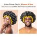 mikimini Black Shower Cap for Women Men & Girls - Reusable Waterproof Bathing Hat - Stretchy, Non-fading - Medium Size - Pack of 1 (Black+Yellow) - Buy Online on GoSupps.com